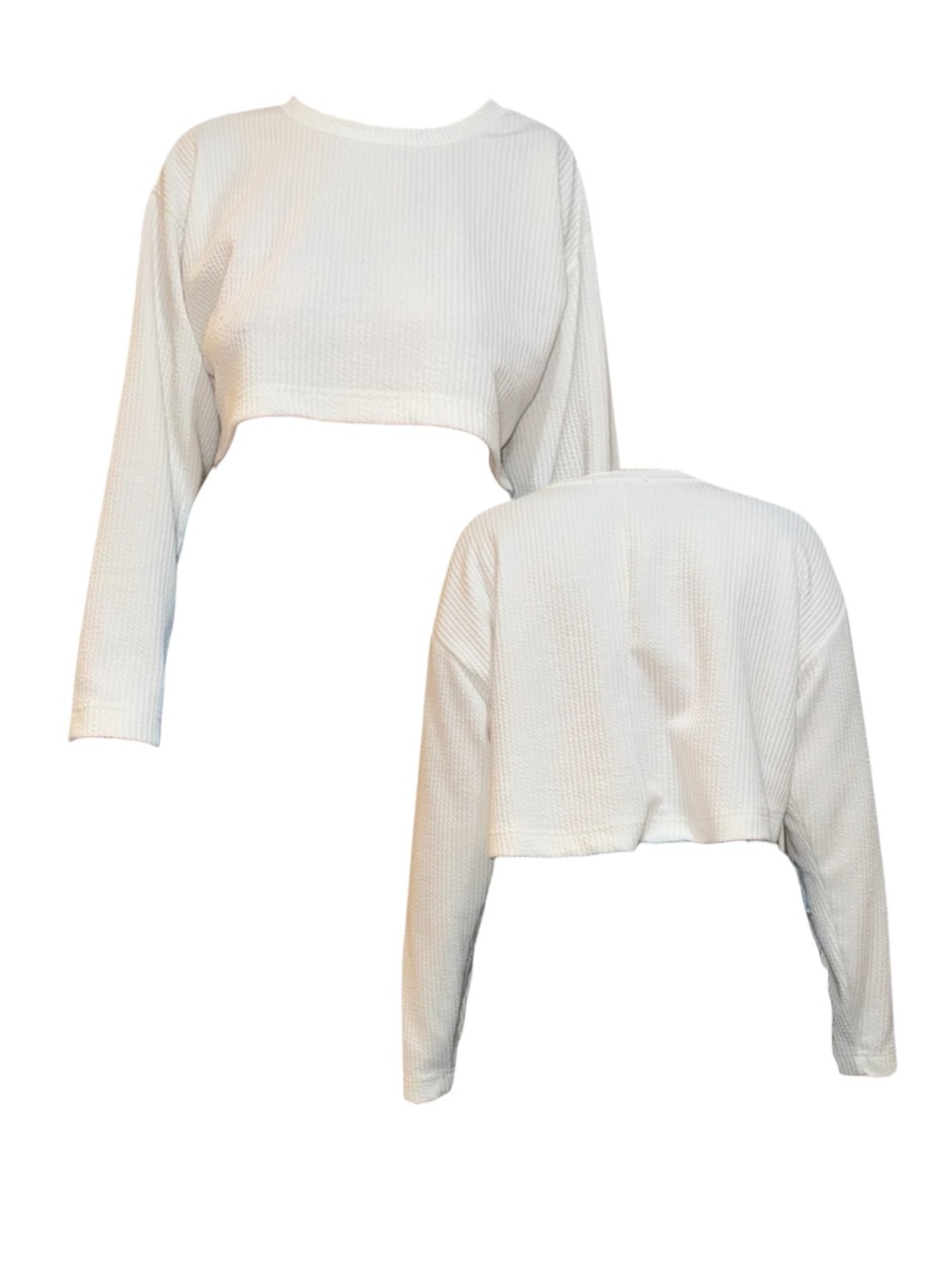 Ribbed Long Sleeve Crop Top